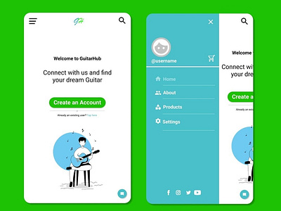 Guitar Hub App Design