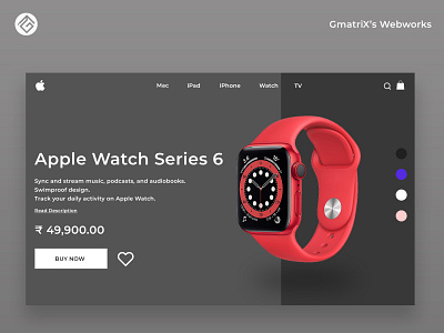 Apple Product Page Design apple watch ecommerce gmatrix minimal product product page ui