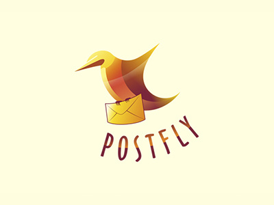 Postfly bird delivery logo