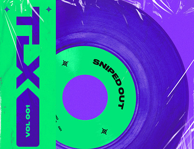 Sniped Out Mixtape animation design flat illustration logo minimal music music player retromusic typography vector vinyl vinyl record