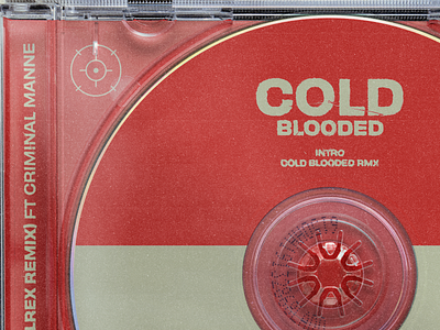 COLD BLOODED RMX cover coverart criminal manne design illustration memphis memphisrap music remix spotify typography