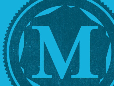 Possible Logotype 2 blue m stamp