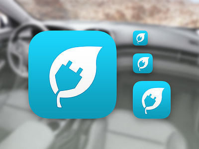Malibu iOS Icon app apple car eco hybrid icon ios ios7 leaf plug