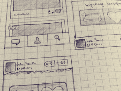 Interface Sketches awesome grids interface ios ui