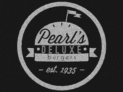 Pearl's Deluxe Burgers burgers logo patch stitch