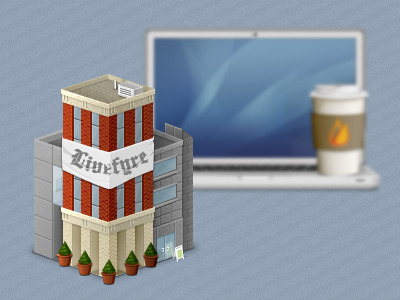 Bloggers Publishers banner brick building buildings bush bushes coffee glass icon icons macbook sign starbucks