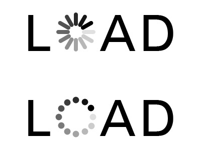 Logo Experiment - Load black logo type