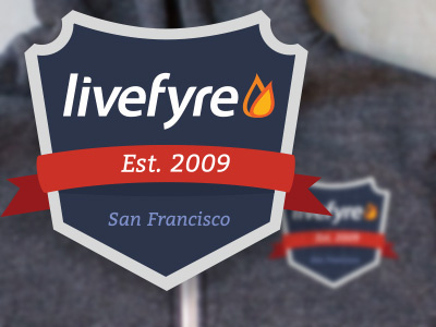Livefyre Patch badge emblem hoodie livefyre logo patch swag