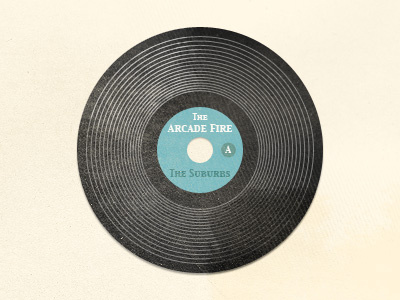 Suburbs black record tan teal vinyl