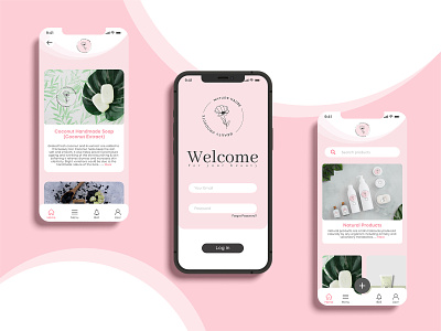 Application Design-Natural Beauty Products ui ux