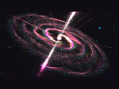 Pink Pulsar 3d abstract animation c4d generative art interactive animation notch particles