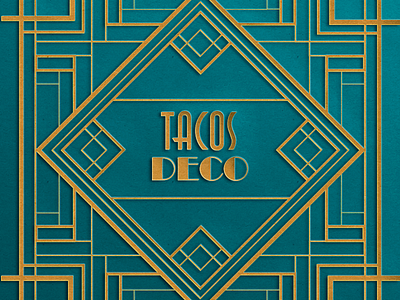 Tacos Deco 2d art deco cutout deco foodtruck psd tacos type typography