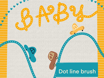 Dot line brush