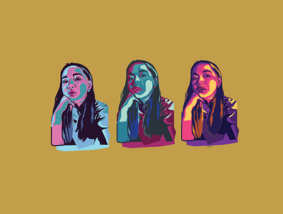 M3h illustrator pop art portrait