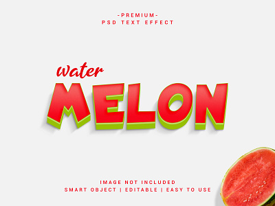 Watermelon - Modern & Realistic Text Effect Generator. 3d font font style headline script effect serif template text effect type typography