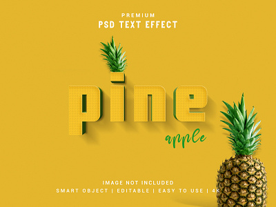 Pineapple - Modern & Realistic Text Effect Generator. 3d custome scene font font style headline script effect serif template text effect type typography