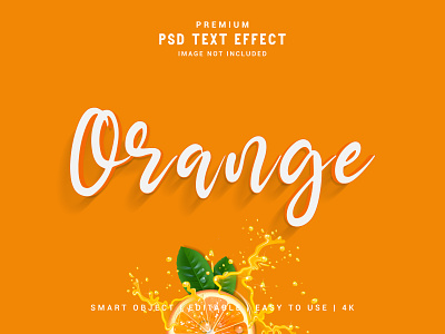 Orange - Modern & Realistic Text Effect Generator. 3d font font style headline script effect serif template text effect type typography