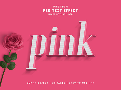 Pink - Modern & Realistic Text Effect Generator. 3d font font style script effect serif template text effect text style generator headline type typography