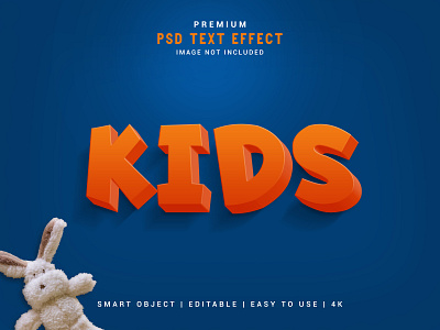 Kids - Modern & Realistic Text Effect Generator. 3d custome scene font font style headline script effect serif template text effect type typography