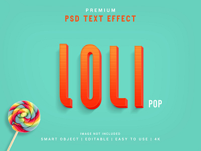 Lolipop - Modern & Realistic Text Effect Generator. 3d font font style script effect serif template text effect text style generator headline type typography