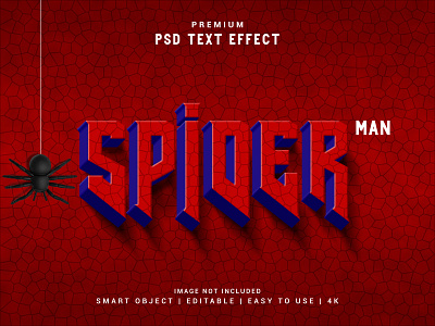 Spider Man - Modern & Realistic Text Effect Generator. 3d custome scene font font style headline script effect serif template text effect type typography