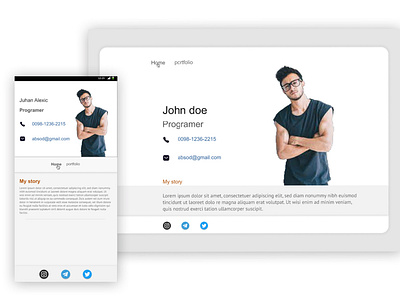 Portfolio app design minimal portfolio ui ux web