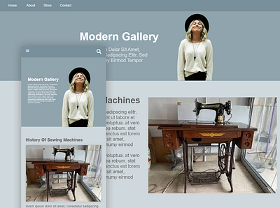 Clothing gallery website app design minimal ui ux web