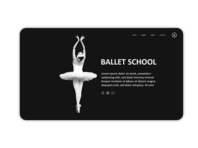 Ballet School Website Design design portfolio ui ux web