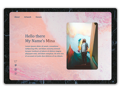 Artist Portfolio Design design portfolio ui ux web