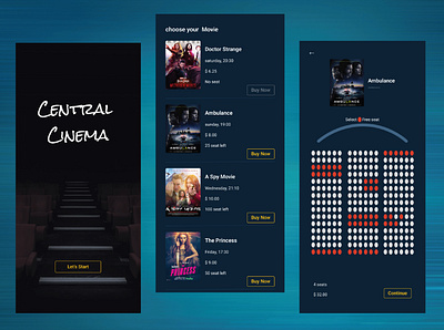 Ticket App app design minimal ui ux web