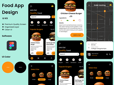 Food App UI Design app app design design food food app ui interaction design mobile mobile ui mobile ui design ui uiux ux