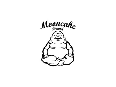 Mooncake Brand branding buddha character corporate collateral identity mascot