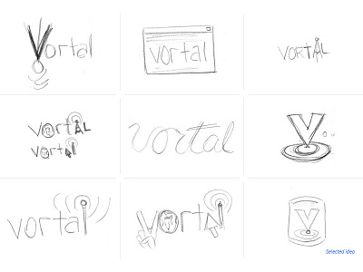 Vortal Concepts branding corporate collateral identity sketch