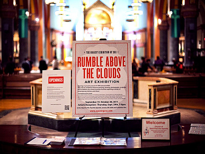 'Rumble Above the Clouds' - Openings NY branding identity poster retro