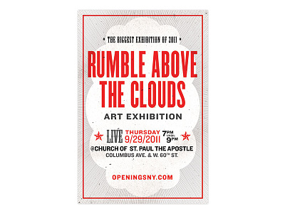 'Rumble Above the Clouds' - Poster branding identity poster retro