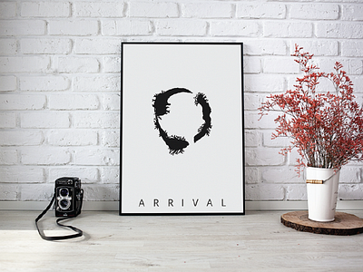 Arrival minimal poster - Language aliens arrival language minimal movie poster