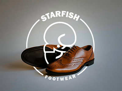 STARFISH LOGO behance branding brown emblem footwear identity illustration logo logo design minimal shoe
