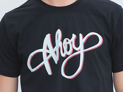 Ahoy! apparel clothing design lettering sail t shirt text typography wind