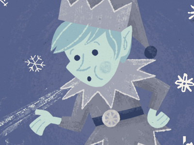 Jack Frost art character christmas dry brush illustration photoshop