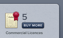 SublimeVideo Licence Icon button icon licence proxima sublimevideo textured