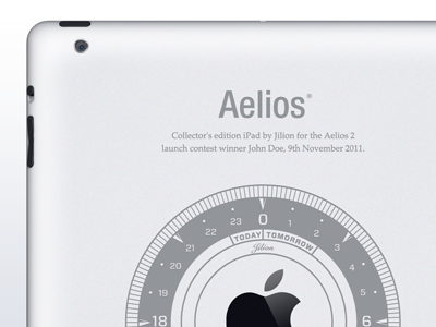 Laser-Engraved Aelios iPad 2 Back aelios aluminium back c4d engraving ipad 2 laser