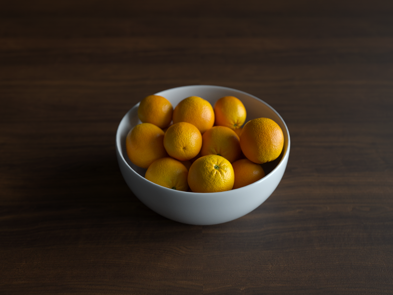 Orange Bowl 3d hdri walnut bowl orange octane cinema 4d c4d