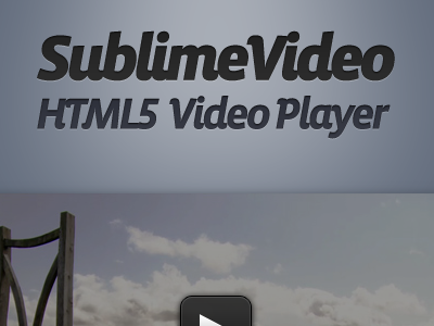 SublimeVideo blue controls html5 player video