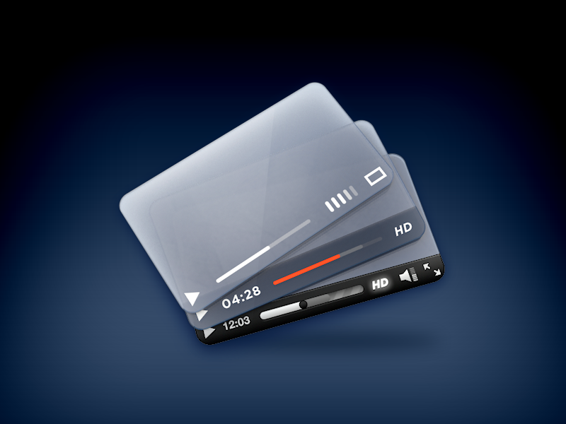 SublimeVideo Player Designs sublimevideo icon players design skin theme flat light colours 3d c4d html5 video