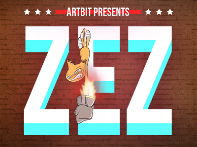 ZEZ Logo artbit boxing cat character design game logo logotype mobile rocket video zez