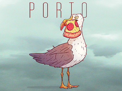 Porto's seagull city evil gaivota oporto pizza pizza slice porto portugal redbubble seagull society6 tourism