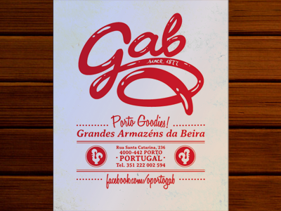 GAB flyer design bag branding design flyer gift graphic identity logo porto portugal shop souvenir store