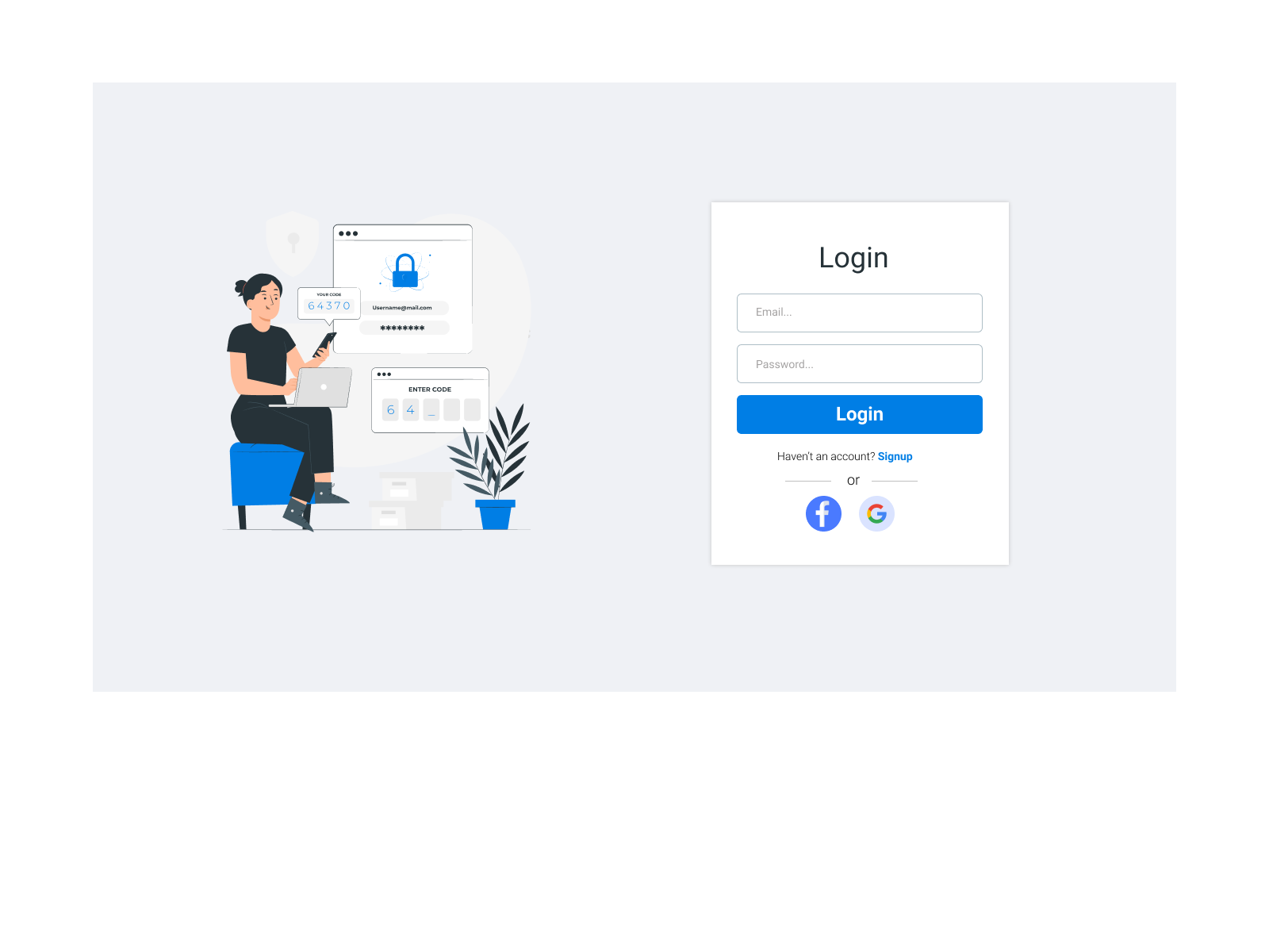 Login Page by Rashed Iqbal on Dribbble