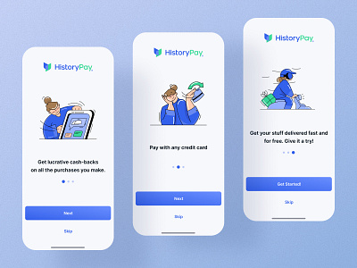 Mobile App Onboarding Screens