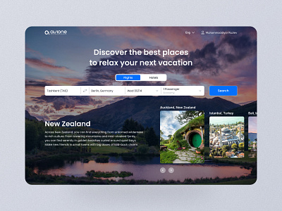 Travel Web Header